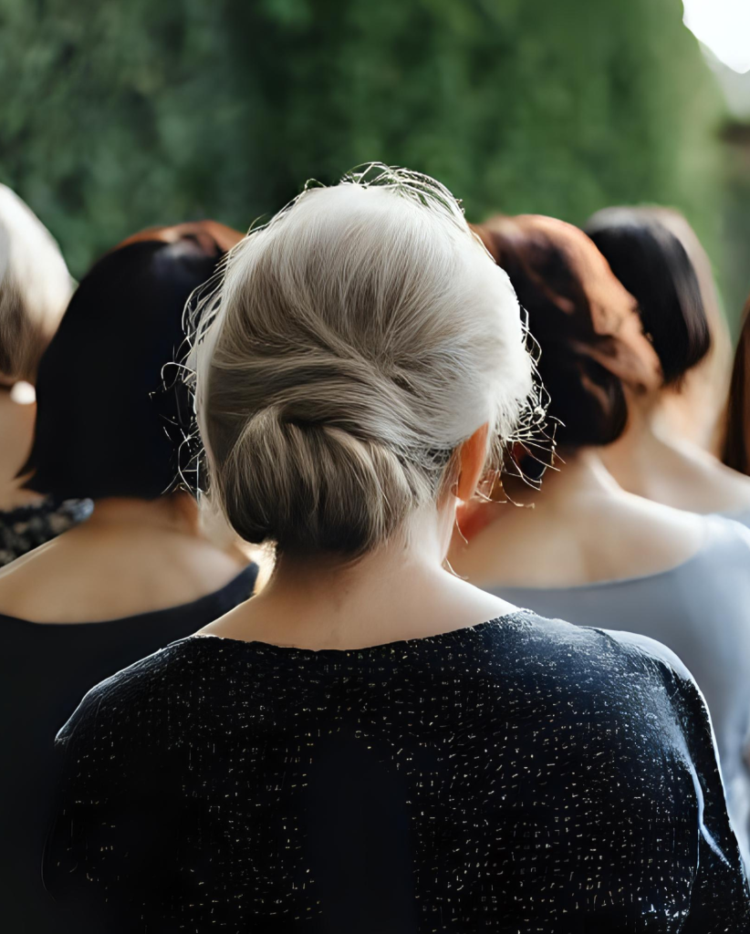 back of women's heads